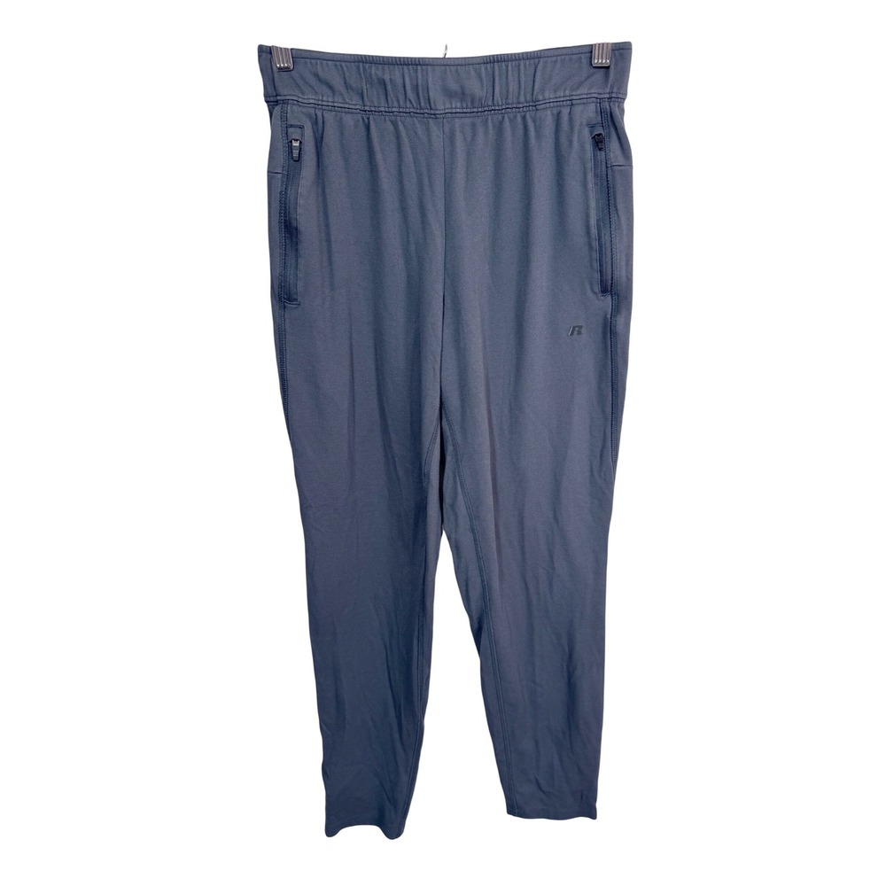 Russell Small Gray Performance Joggers Men's Athletic Pants Zipper Pockets
